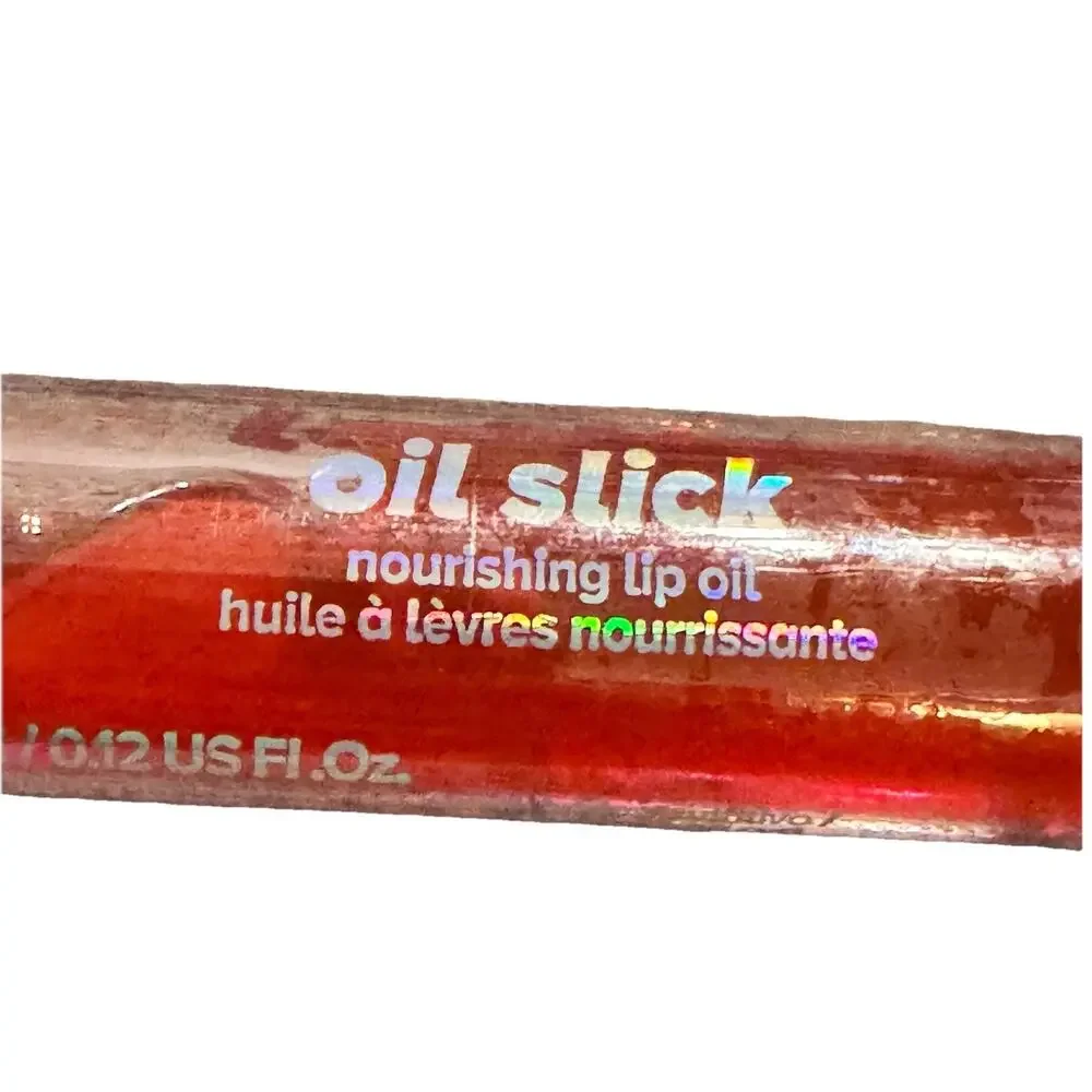 Lottie London Oil Slick, 100% Vegan Lip Oil, Strawberry Dreams, 0.12 fl